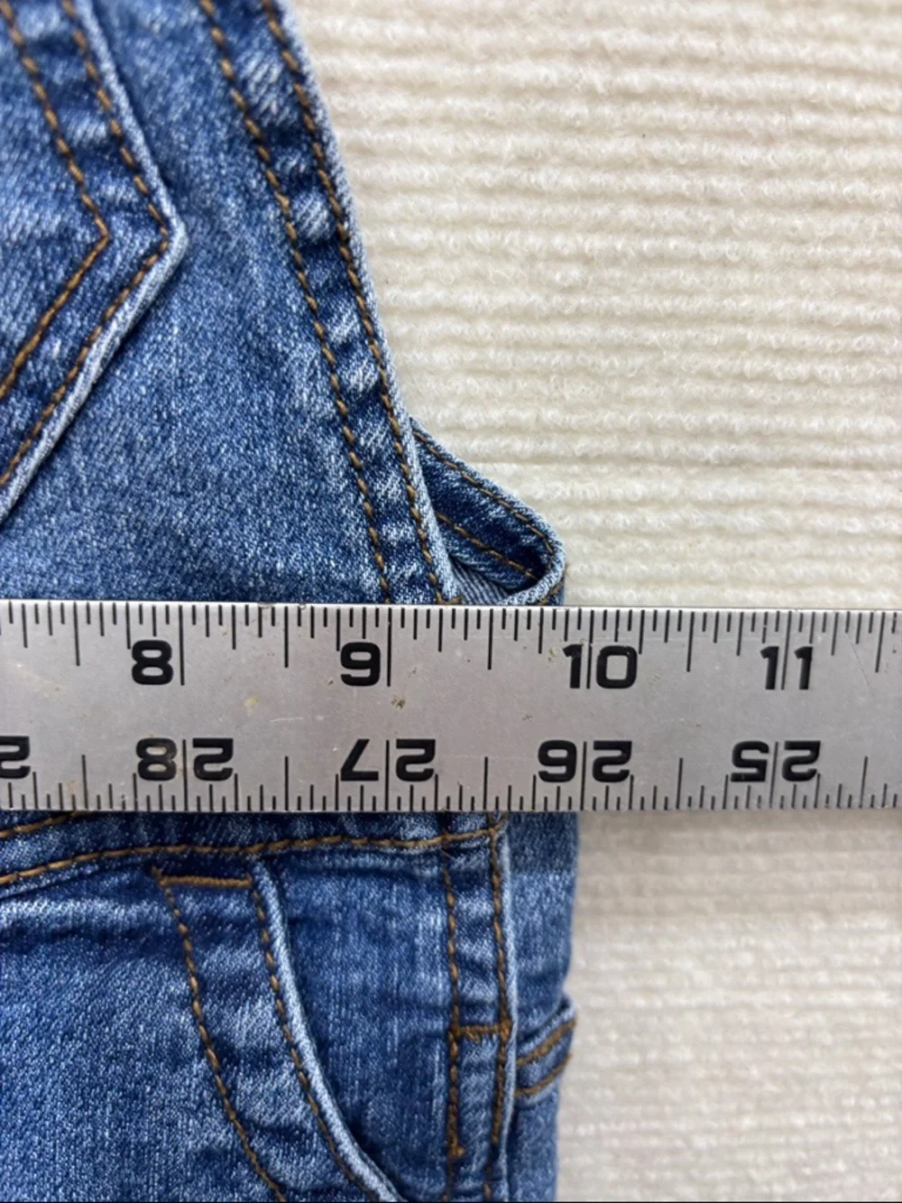 OshKosh B'gosh Dark Blue Denim Overalls with Striped Straps 18M